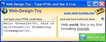 скриншот Web Design Toy