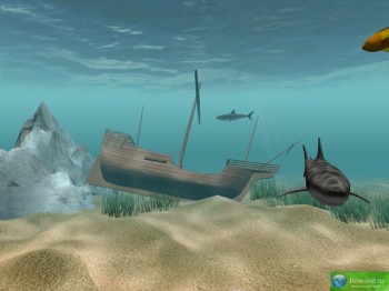 скриншот SHARK WATER WORLD 3D SCREENSAVER