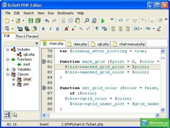 скриншот DzSoft PHP Editor