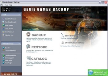 скриншот Genie Games Backup