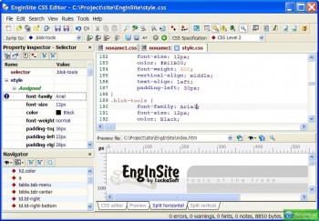 скриншот EngInSite CSS Editor