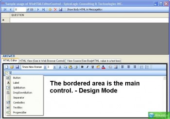 скриншот .NET Win HTML Editor Control