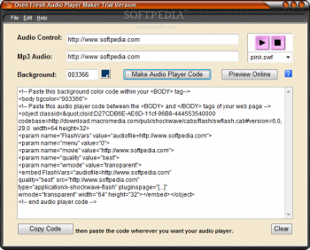 скриншот Oven Fresh Audio Player Maker