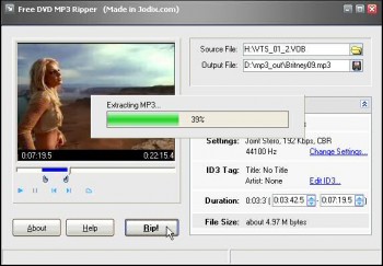 скриншот Free DVD MP3 Ripper