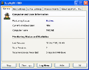 скриншот SpyMyPC PRO