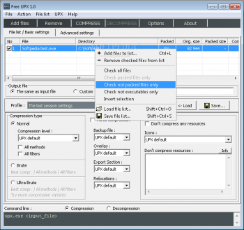 скриншот Free UPX