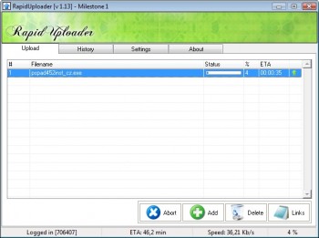 скриншот Rapid Uploader