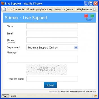 скриншот Live Support