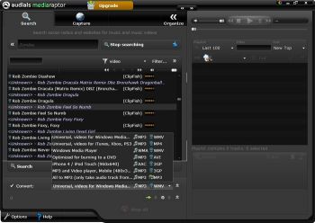 скриншот Audials Mediaraptor