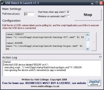 скриншот USB Detect & Launch Portable