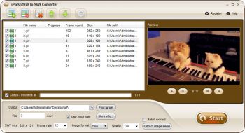 скриншот iPixSoft GIF to SWF Converter