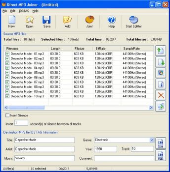 скриншот Direct MP3 Joiner