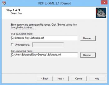 скриншот PDF to XML