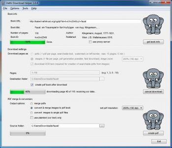 скриншот Hathi Download Helper
