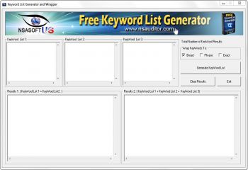 скриншот Free Keyword List Generator
