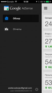 скриншот Google AdSense
