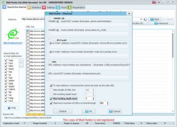 скриншот Web Harvester