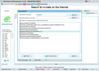 скриншот Web Harvester