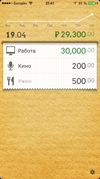 скриншот DailyCost