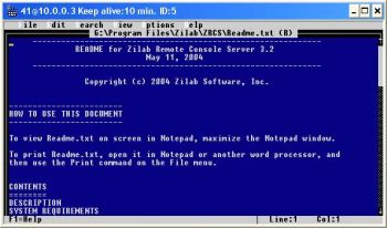 скриншот Zilab Remote Console Server