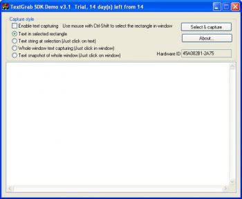 скриншот TextGRAB SDK