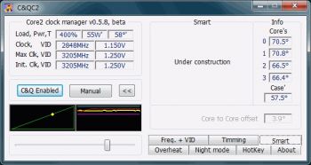 скриншот Управление частотой CPU