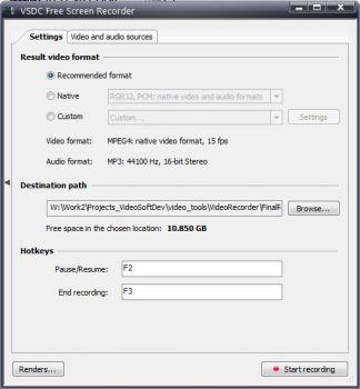 скриншот VSDC Free Screen Recorder
