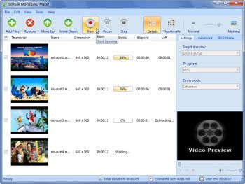 скриншот Free Movie DVD Maker