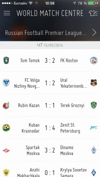 скриншот FIFA Official App