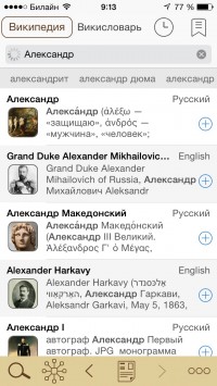 скриншот WikiLinks - чтение википедии с умом