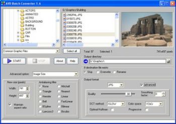 скриншот AVD Batch Converter