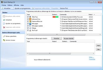 скриншот Quick Startup