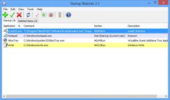 скриншот Startup Watcher