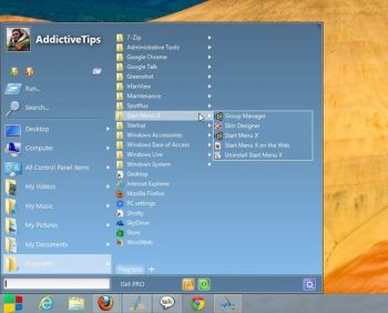 скриншот Start Menu X