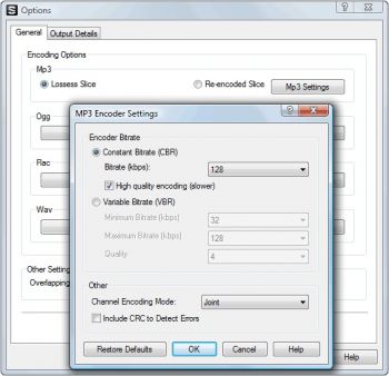 скриншот Slice - разделение аудио файлов