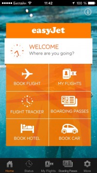 скриншот easyJet mobile