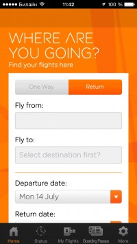 скриншот easyJet mobile