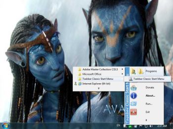 скриншот Taskbar Classic Start Menu
