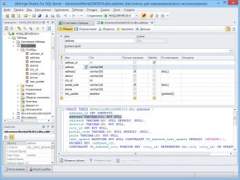скриншот dbForge Studio for SQL Server