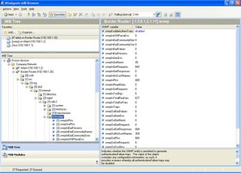 скриншот WinAgents MIB Browser