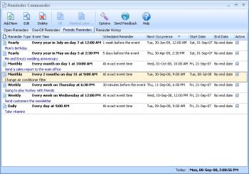 скриншот Reminder Commander