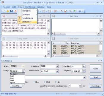 скриншот Serial Com Port Monitor
