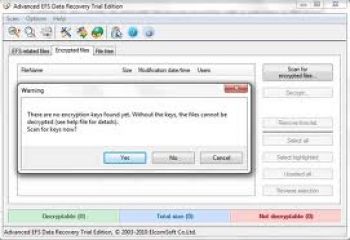 скриншот Advanced EFS Data Recovery