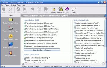 скриншот Lock My PC Free Edition