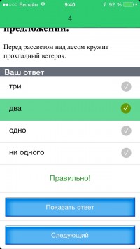 скриншот Итоговая аттестация - русский язык
