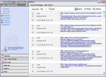 скриншот Eltima Powered Keylogger