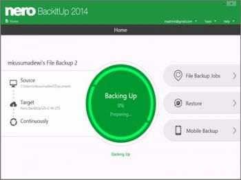 скриншот Nero BackItUp