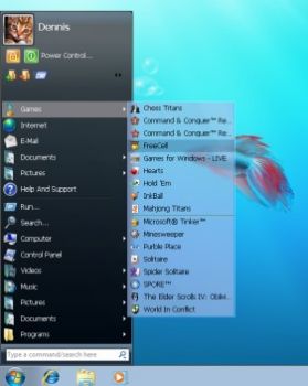 скриншот Windows 7 Classic Start Menu