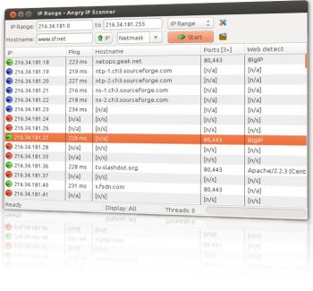 скриншот Angry IP Scanner