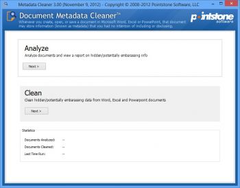 скриншот Document Metadata Cleaner